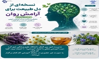  اطلاع رسانی دوره آموزشی شغلی با 10 امتیاز آموزشی با عنوان نسخه ای از دل طبیعت برای آرامش روان در شرایط بحران ، معرفی و مکانیسم اثر گیاهان دارویی در کاهش استرس و اضطراب